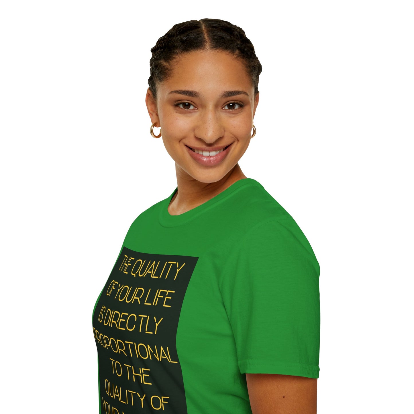 Inspirational Quote T-Shirt | Quality of Mindset Tee | Motivational Apparel, Gift for Friends, Casual Wear, Unisex Fashion, Positive Vibes