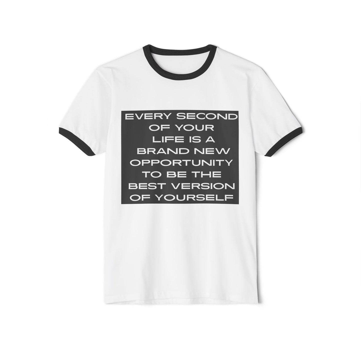 Ringer T-Shirt Inspirational Reminder - Be the Best Version of Yourself