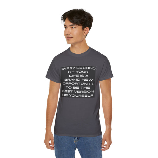 Motivational Quote Tee | Unisex Ultra Cotton Tee, Inspirational Shirt, Self-Improvement Apparel, Gift for Him/Her, Everyday Wear