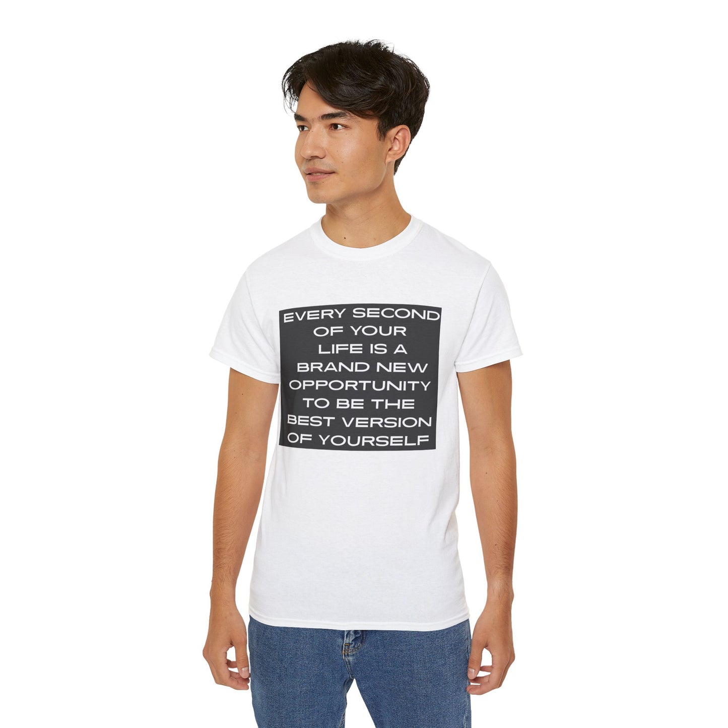 Motivational Quote Tee | Unisex Ultra Cotton Tee, Inspirational Shirt, Self-Improvement Apparel, Gift for Him/Her, Everyday Wear