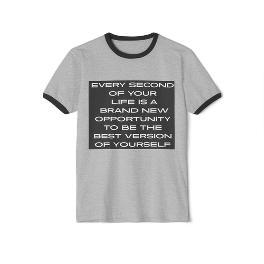 Ringer T-Shirt Inspirational Reminder - Be the Best Version of Yourself